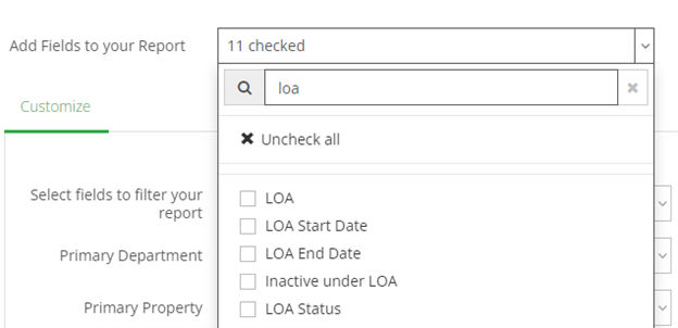 How to Use the LOA User Profile Field